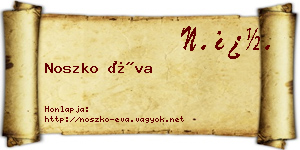 Noszko Éva névjegykártya